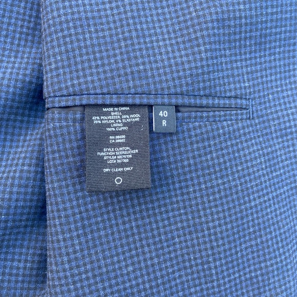 Men’s Theory Clinton Plaid Unstructured Seersucker Blazer - Picture 7 of 10